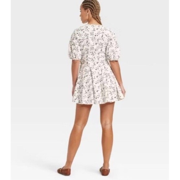 NEW Universal Thread Bell Elbow Sleeve Mini A-Line Floral Dress Size XL - Picture 4 of 13